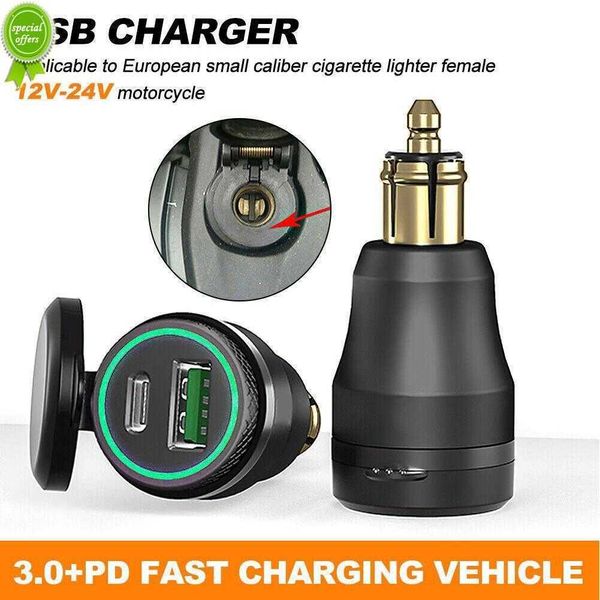 Auto Neues Aluminium-USB-Ladegerät 30 W Pd Typ C QC 3.0 Schnellladegerät-Adapter Wasserdicht für Hella Din-Buchse/Bmw Ducati-Motorräder