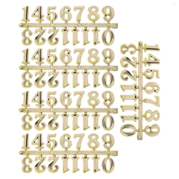 Relógios de parede 5 Define o número do relógio árabe acessórios decorados de peças de reparo digital de sino diy