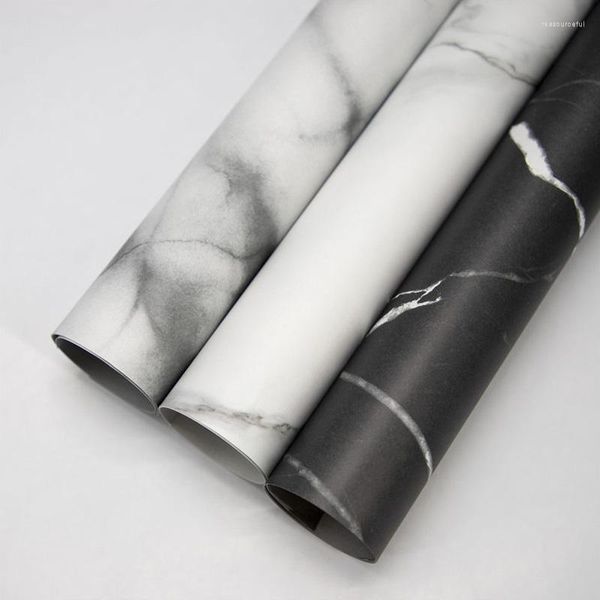 Embrulho de papel de embrulho de papel de mármore de mármore grosso material de embalagem de flores de buquê artesanato artesanato de arte