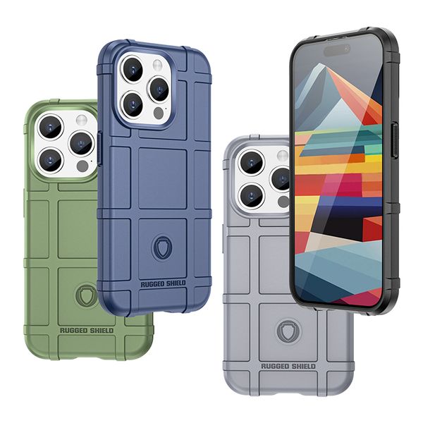 Casos de telefone de Shield para iPhone 15 14 13 12 11 mini Pro Plus Max X XR XS 8 7 SE Robagem de capa suave TPU Fundas