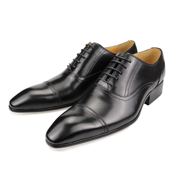 Scarpe in pelle da uomo Abito da designer italiano Scarpa da sposa Partito Monaco Scarpe derby autentiche di lusso Le vendite dirette della fabbrica possono essere personalizzate