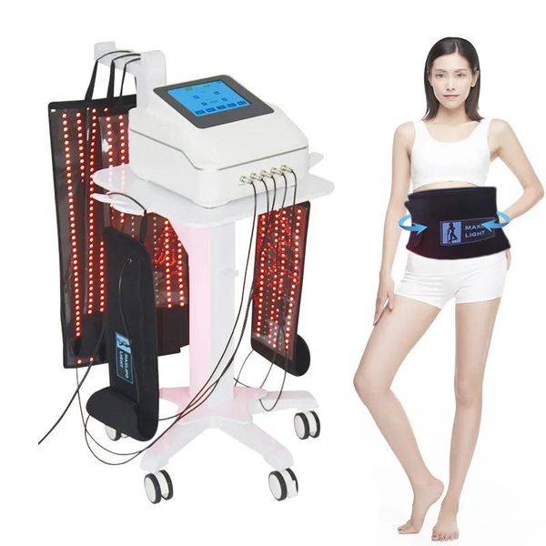 Venta caliente Lipólisis 650nm 940nm Terapia de luz roja Cubierta adelgazante Almohadillas para todo el cuerpo Pérdida de peso Máquina de terapia de luz LED Envoltura láser Hogar y belleza