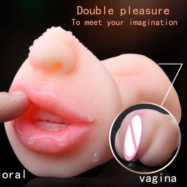 O mastubador de silício realista e na boca e na boca fez 5d na garganta do bolso dos brinquedos sexuais da vagina para homens