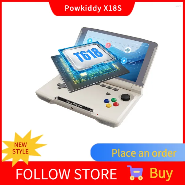 Powkiddy X18S 2023 EST Android 11 Система с RAM 4GB ROM 64GB 5,5 -дюймовой ручной консоль Kid's Console