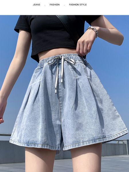 Shorts femininos Tigena Casual Solid Allmatch jeans para mulheres 2023 Summer coreano Jeans Plus Size Female High Waist Short Calça 230515