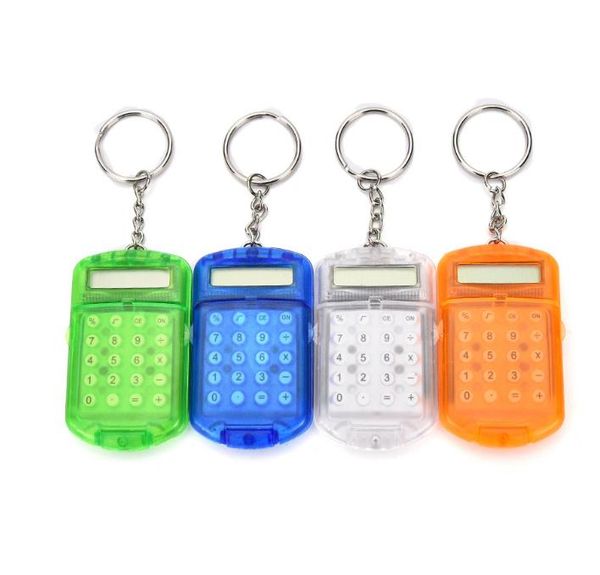 8-stelliger Pocket Mini und leicht zu tragender, kompakter Schlüsselanhänger, Taschenrechner, Schlüsselanhänger, Ring, kreativ, kostenlos