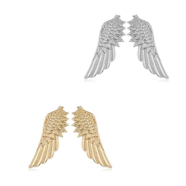 Pins Broschen Retro Angel Wings Herren Abzeichen Brosche Pin Schlange Revers Medaille Frauen Hemdkragen Kleidung Accessoires Drop Deliver Dhgarden Dhvw7