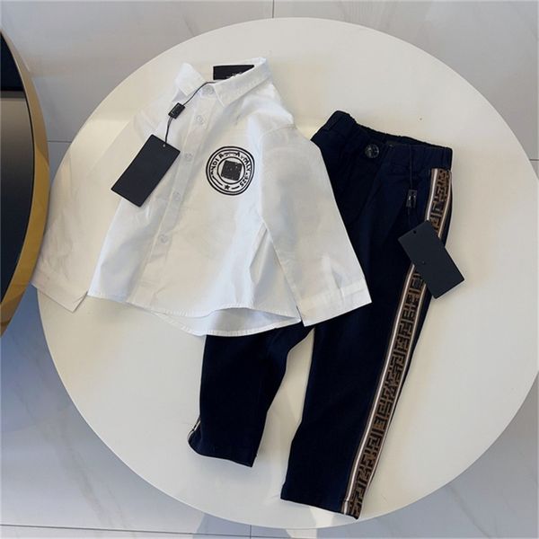 Designer-Langarmshirt und -Hose, 2-teiliges Set, neuer Frühling und Herbst, hochwertige Marken-Casual-Tide-Fan-Kinderkleidung B06, Größe 100 cm–160 cm