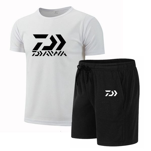 Herren Trainingsanzüge Sommer hochwertige Herren Kurzarm Fitness Mode Freizeit Sport super cool T-Shirt Shorts 2-teiliges Set 230512