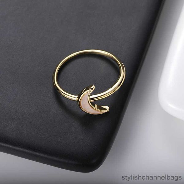 Ringas de banda anéis de lua mínima para mulheres jóias Knuckle Crescent Moon Ring Presens de amizade femme