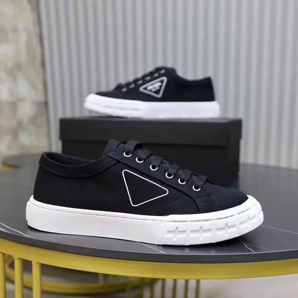 2024 Nice Design Homens Roda Sapatilhas Sapatos Tecido Gabardine Esportes Sola de Borracha Malha de Algodão Lona Casual Andando Qualidade Superior Baixo Top Trainer EU38-46