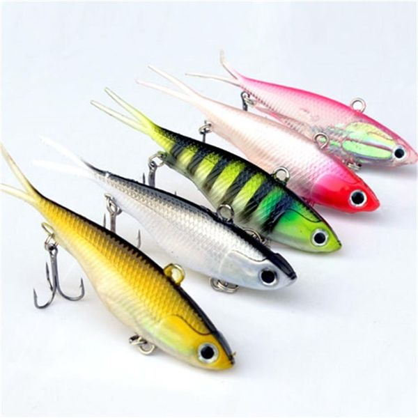 5 Stück Angelköder 95 mm 20 g Soft Vibe Lures Soft Plastics Jig Head Bait 201112263r