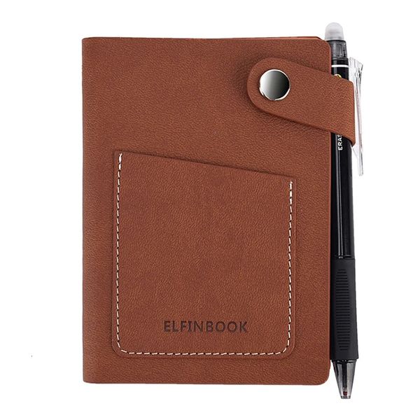 Notepads mini -smart reutilizável no caderno de couro de bolso em branco Planejador de desenho à mão Diário Planejador diário Notivo Notimepad 230515