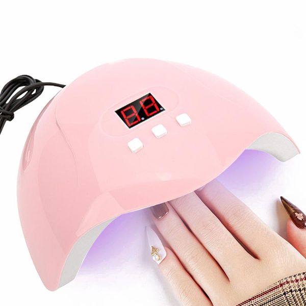 Asciuga Unghie 54W 18 LED Asciugatrice Lampada UV ad Asciugatura Rapida Per La Cura Del Gel Smalto Sensore Automatico Timer Art Manicure Macchina Display LCD