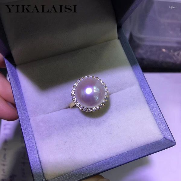 Küme halkaları yikalaisi 925 STERLING Gümüş Takı Oblate Pearl 2023 Fine Doğal 11-12mm Kadınlar için Toptan