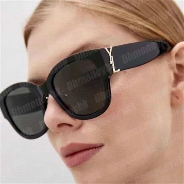 Quadro oval feminino designer de sol luxuosos y óculos de luxo em contato com óculos de sol polarizados adumbrais