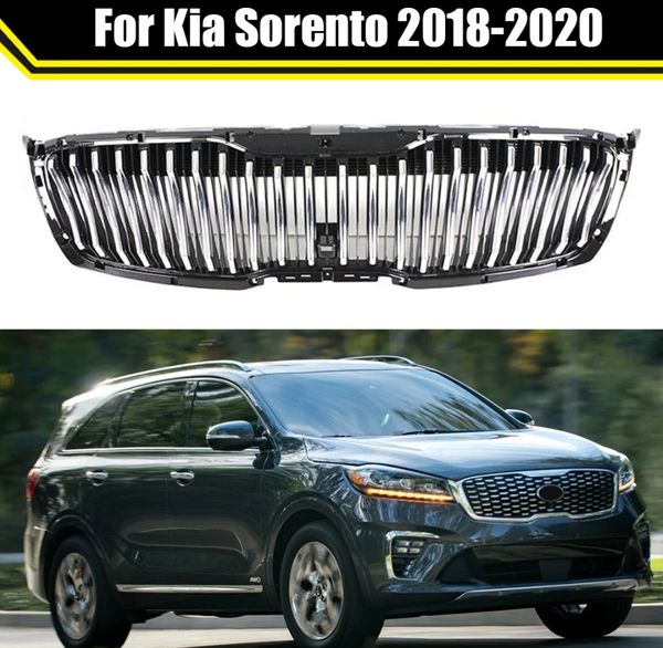 Kia Sorento için Yüksek Kaliteli Refit Ön ızgara Yarışı Izgara Ayarlama 2018 2019 2020 ABS Radyatör Izgara Çerçeve Trim Araba Stil