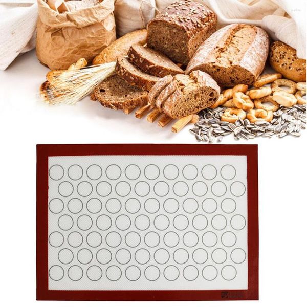 Tapetes de mesa Banho de silicone tapete de forno não bastão Ferramentas de cozinha para biscoito/pão/macaroon/biscoitos/pastelaria/bolo