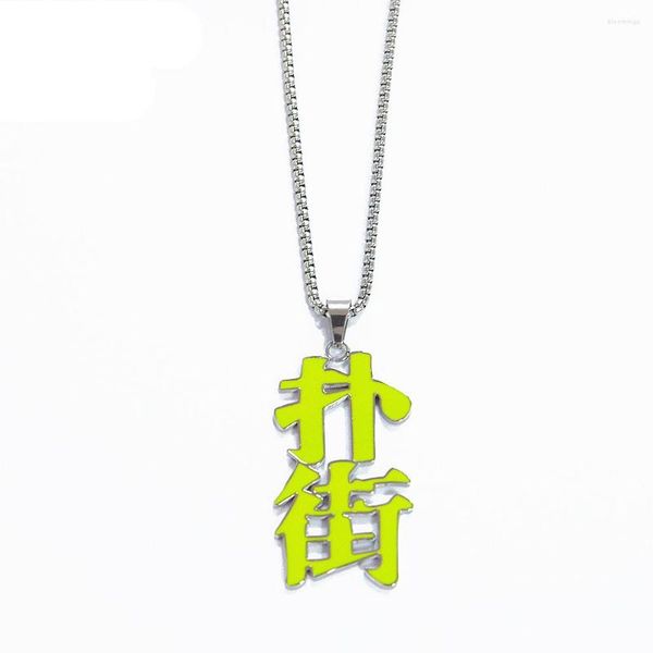 Colares pendentes Charm de personagem chinês