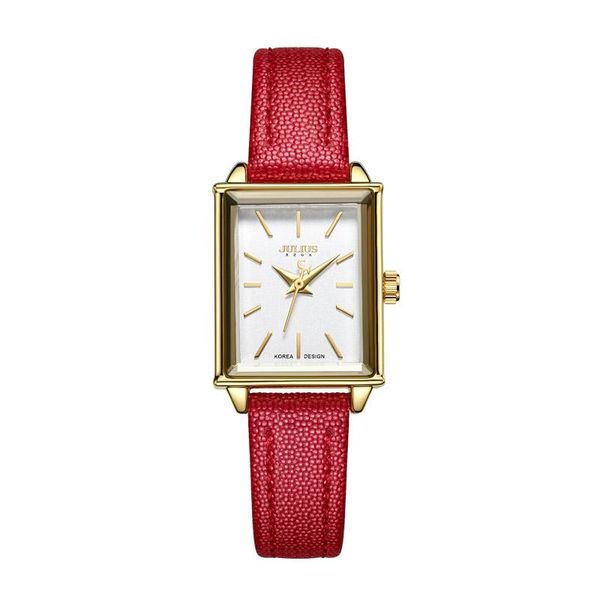 Avanadores de punho Julius Lady Women Womist Assista elegante Horas de moda simples Vestido Bracelete de couro real