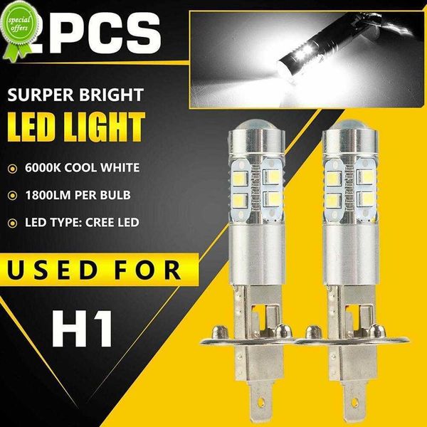 NOVO 2PCS H1 LED BULLB 6000K 100W Alta Bulbos de feixe baixo carro SUV branco nevoeiro acionador de faróis leve V6L1