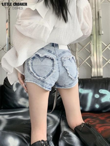 Frauen Shorts Sommer Weiß Denim Frauen Mode Ripped Löcher Gefesselt Quaste Casual Taschen Hohe Taille Schwarz Jeans Alt Kleidung