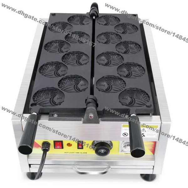 Elektrischer Fisch-förmiger Taiyaki-Waffeleisen-Maschinenbäcker, gewerbliche Nutzung, antihaftbeschichtet, 110 V, 220 V