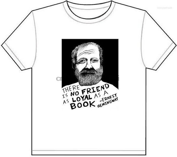 Magliette da uomo ERNEST HEMINGWAY AMICI LIBRI T-SHIRT TEE IMMAGINE PO Chi Bell Toll 1041