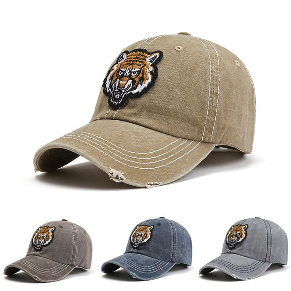 Tiger Adorável Animais Caps Caps Mulheres Moda Baseball Cap unissex Snapback Cap -hat chapéu de verão Gorras ajustável