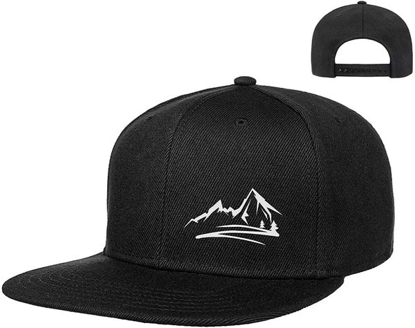 Cappelli Snapbacks Snapback per uomo regolabile cappello becco piatto montagna berretto da baseball nero camionista padre cappello montato regalo per uomo P230512