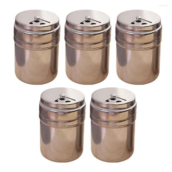 Conjuntos de utensílios de jantar 5 PCs Dispensador de pimenta de sal de cafeteira de cafeteira triturador tempero de armazenamento jar moinho de aço inoxidável