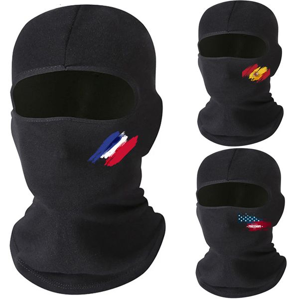 Bisiklet kapakları maskeler balaclava kış kayak maskesi kask astarı tam yüz şapka kafa sıcak erkekler için sanat tasarımı diy bayrağı gorras hombre 230515