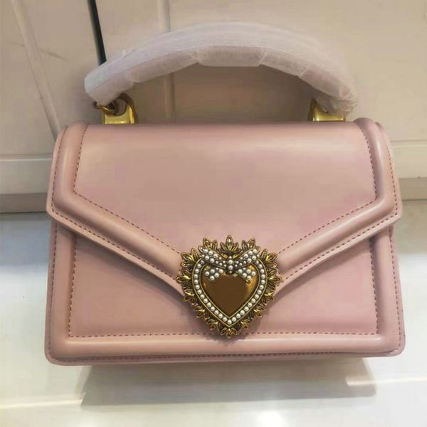 Elegante pochette da sera in pelle di qualità 4A con tracolla a catena, tasca interna con cerniera a cuore - Borsa a tracolla