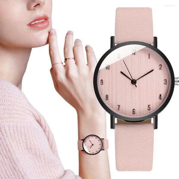 Armbanduhren Mode Lässig Damen Quarz Armbanduhr Weißer Ledergürtel Uhren Für Frauen Stilvolle Einfache Damenuhr Uhr