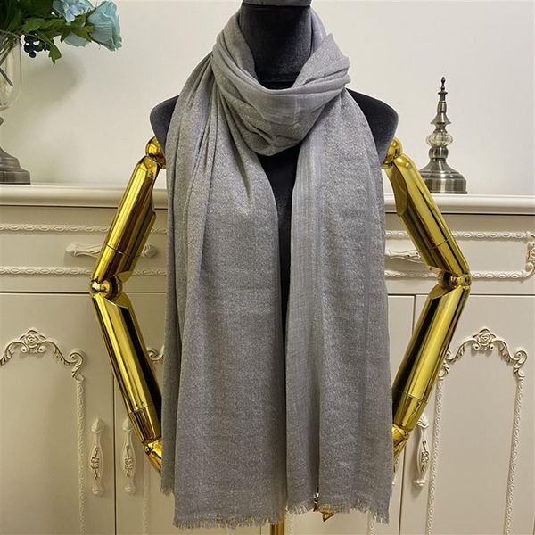 Женский шарф хорошего качества Lurex Cashmere Material Fashion Grey Clor