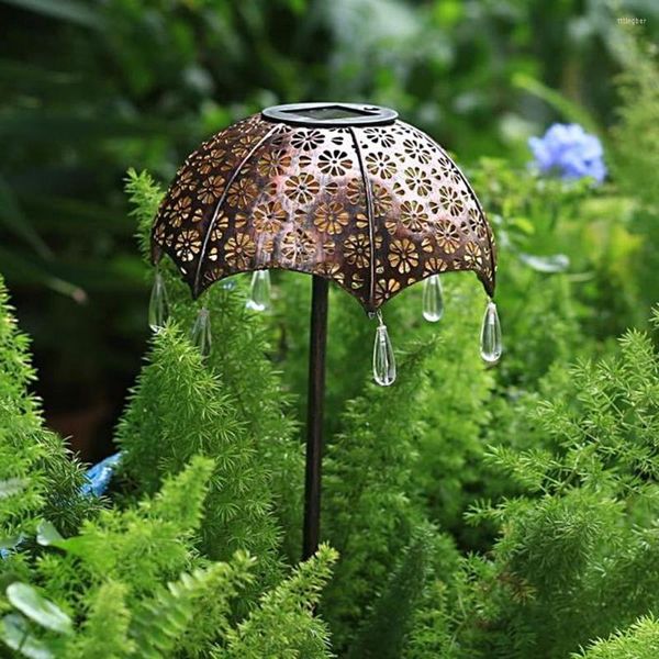Decorações de jardim Grande lâmpada de caminhos de alto brilho brilho prático, luz de guarda -chuva solar luzes de paisagem