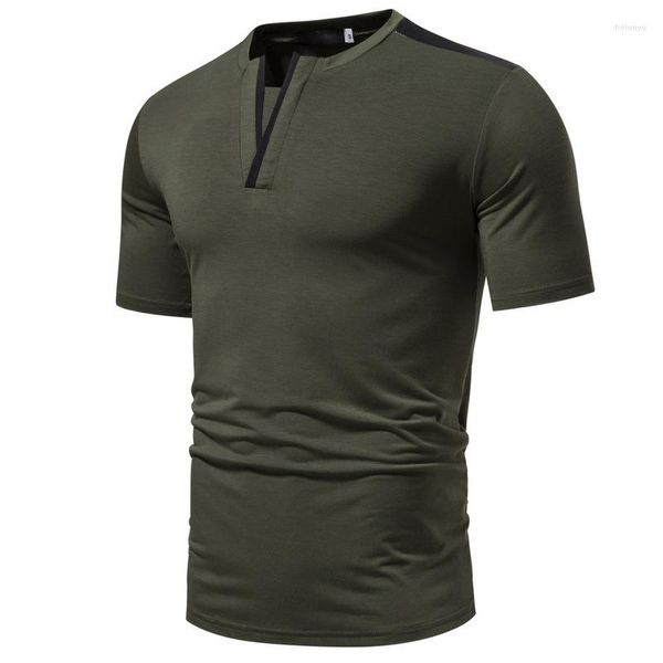 Camisetas masculinas Tamanho do euro Man Moda Trend Tees 2023 Verão Casual Casual Y letra Design de manga curta Camisetas verdes cinza preto