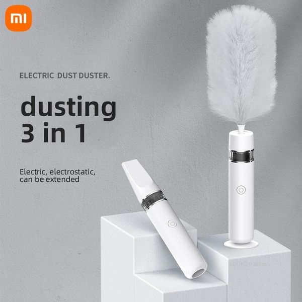 Fırçalar Xiaomi YouPin Hanehalkı Elektrikli Tüy Duster Handheld Retractable Toz Fırçası Bilgisayar Araba Toz Koleksiyoncusu USB Şarj Yeni