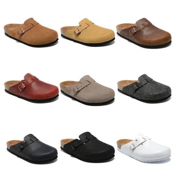 Designer Luxo Slide Sandals Chide Flip Flip Scuffs Homens Mulheres meio embrulhadas chinelos de madeira Muller Shoes 35-45