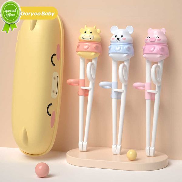 Baby Learning Training Cosqueiros desenho animado animal iniciantes de pauzinhos de mesa de mesa para crianças comendo ferramentas para bebê de treinamento para bebê