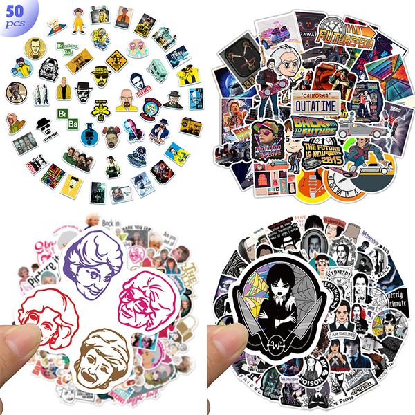 50PCS Mix US Movie TV Series Graffiti Aufkleber Wasserdichter Charakter Paster Scrapbooking Telefon Laptop Dekoration Cartoon Miove Aufkleber