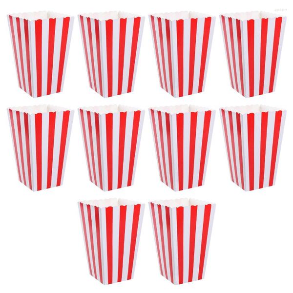 Set di stoviglie 10 pezzi Scatole per popcorn per la notte dei film Scatole per scatole regalo sfuse Contenitori per matrimoni Ospite individuale