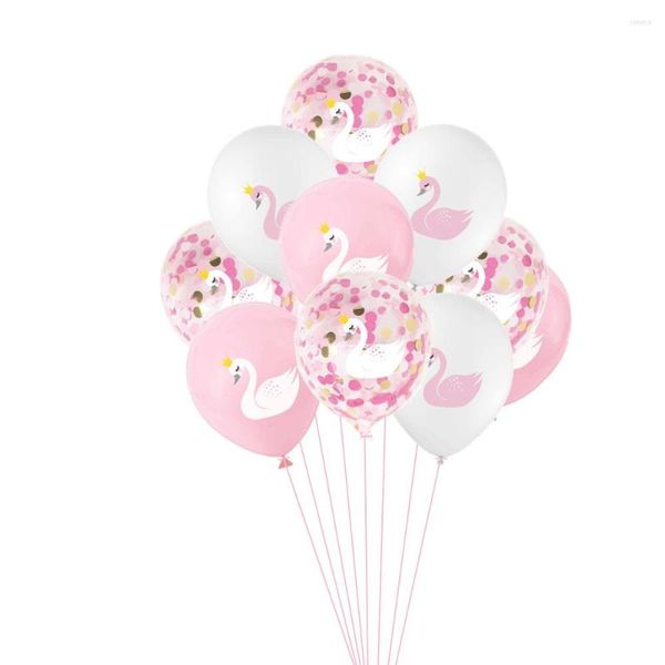Decoração de festa 10pcs Balão de látex de cisne gracioso rosa branco para decorações de casamento decorações de casamento bebê suprimentos de tema menina globos