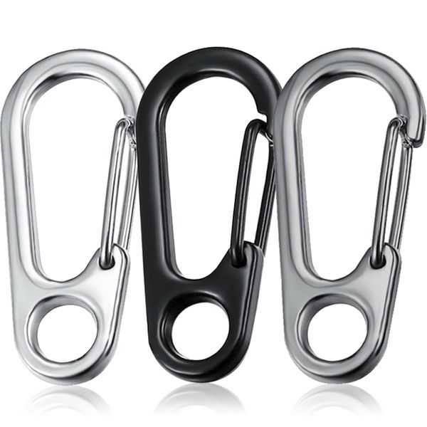 5pcs Mini Karabinacılar Alaşım Metal Dağcılık Toka Bahar Snap Hook Klip Anahtar Kilaber Kupa Kampı Kamp Çoklu Araç