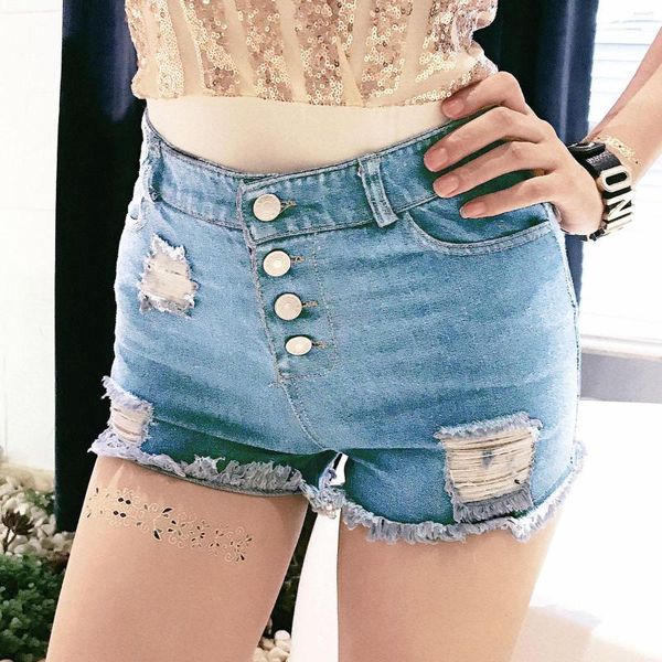 Jeans femininos shorts de jeans Mulheres plus size de tamanho casual mini calça sexy buraco jean para feminino vaqueros