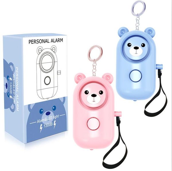 ABS Bear Self Defense Keychains личная тревога для ключей светодиодные фонарики Keyrings Безопасность безопасности.