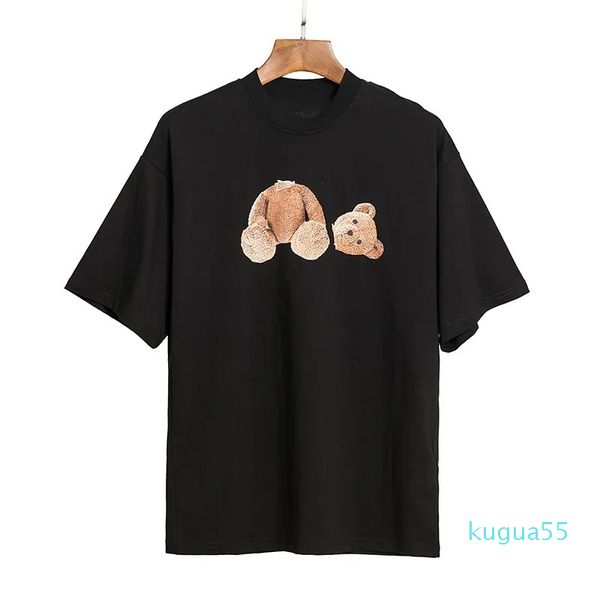 2023 Camiseta de designer Men's Palm Boys and Girls 'Sweatshirt T-shirt Impresso Urso de algodão anjo casual respirável extra grande algodão S-xl