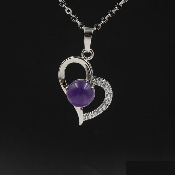 Collane con ciondolo Qimoshi Infinity Love Heart Collana per amico Monther Crystal Chakra Yoga Gioielli disponibili in vari colori S Dhloh