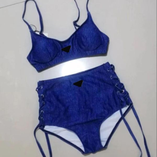 Mulher de banho Denim Desigro Bikini Swimsuit Beach P Cartilhas tanques de roupas íntimas