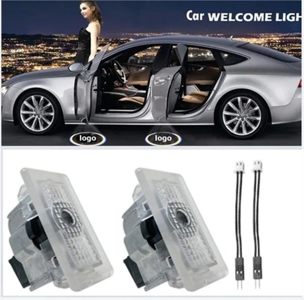 2pcs/lote Luzes de boas -vindas LED CARRA LUZ DO TESLA MODELO 3 S X DOROGEM DE DORTIO DE DORAGENS PROJETO DE Lâmpada Luces